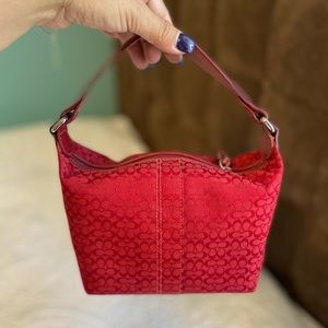 Coach CC Red Mini Hobo Bag